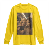 Funny Selfie Doll Meme Long Sleeve Shirt Aesthetic Doll Face Graphic