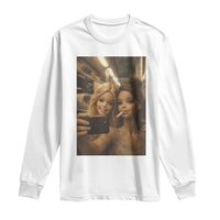 Funny Selfie Doll Meme Long Sleeve Shirt Aesthetic Doll Face Graphic
