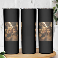 Funny Selfie Doll Meme Skinny Tumbler Aesthetic Doll Face Graphic