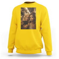 Funny Selfie Doll Meme Sweatshirt Aesthetic Doll Face Graphic