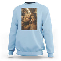 Funny Selfie Doll Meme Sweatshirt Aesthetic Doll Face Graphic