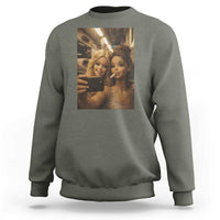 Funny Selfie Doll Meme Sweatshirt Aesthetic Doll Face Graphic