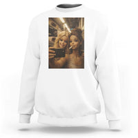Funny Selfie Doll Meme Sweatshirt Aesthetic Doll Face Graphic
