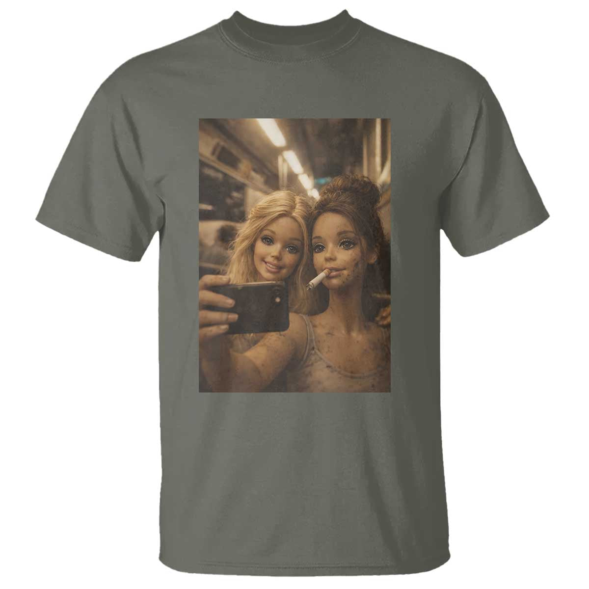 Funny Selfie Doll Meme T Shirt Aesthetic Doll Face Graphic