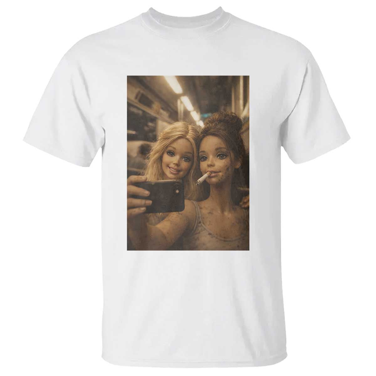Funny Selfie Doll Meme T Shirt Aesthetic Doll Face Graphic