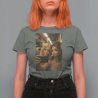 Funny Selfie Doll Meme T Shirt For Women Aesthetic Doll Face Graphic