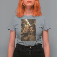 Funny Selfie Doll Meme T Shirt For Women Aesthetic Doll Face Graphic