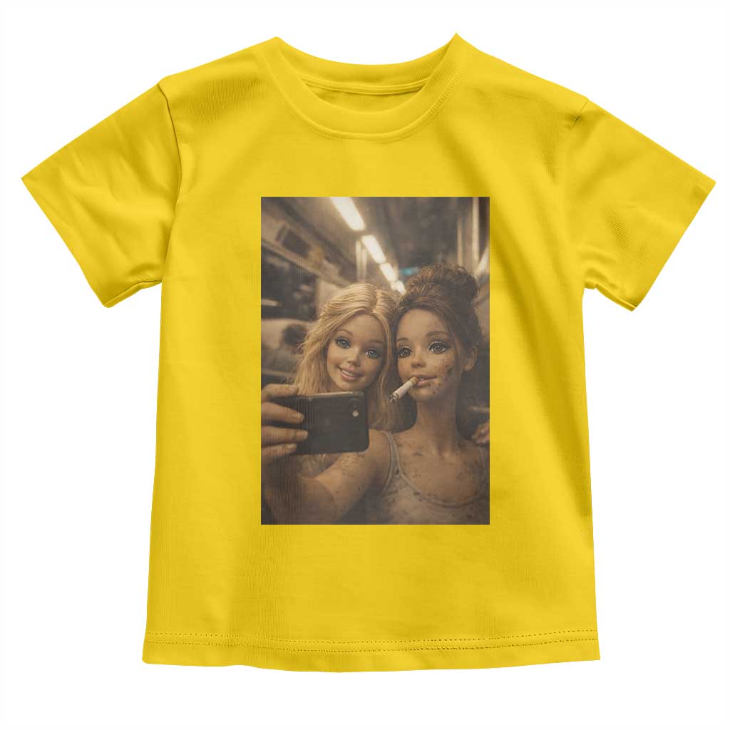 Funny Selfie Doll Meme Toddler T Shirt Aesthetic Doll Face Graphic