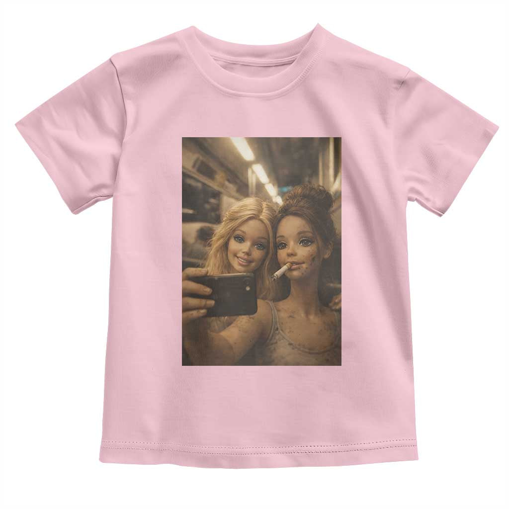 Funny Selfie Doll Meme Toddler T Shirt Aesthetic Doll Face Graphic
