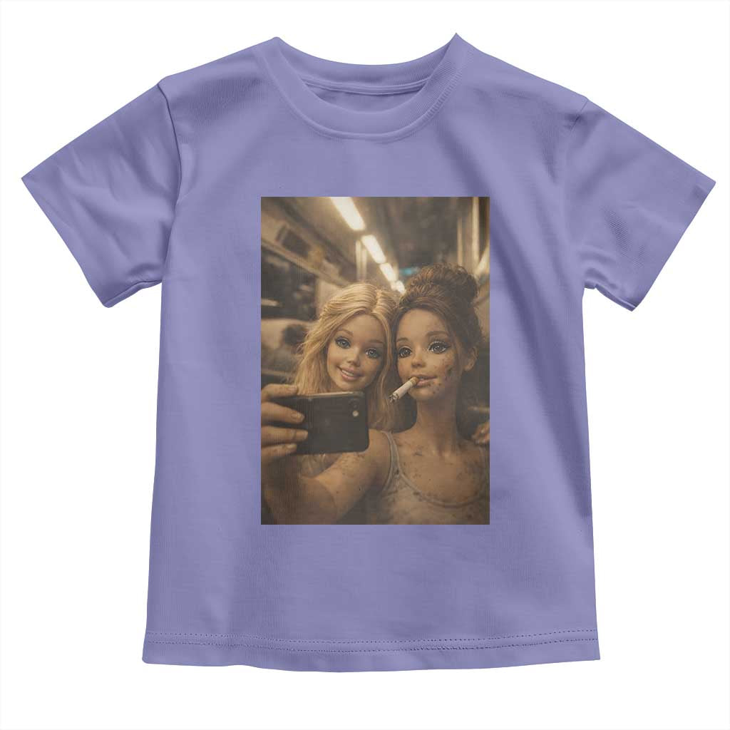 Funny Selfie Doll Meme Toddler T Shirt Aesthetic Doll Face Graphic