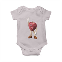 Funny Apple With Face Wapple Meme Baby Onesie