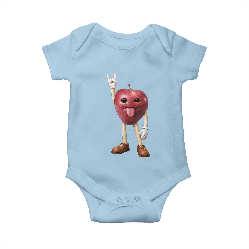 Funny Apple With Face Wapple Meme Baby Onesie