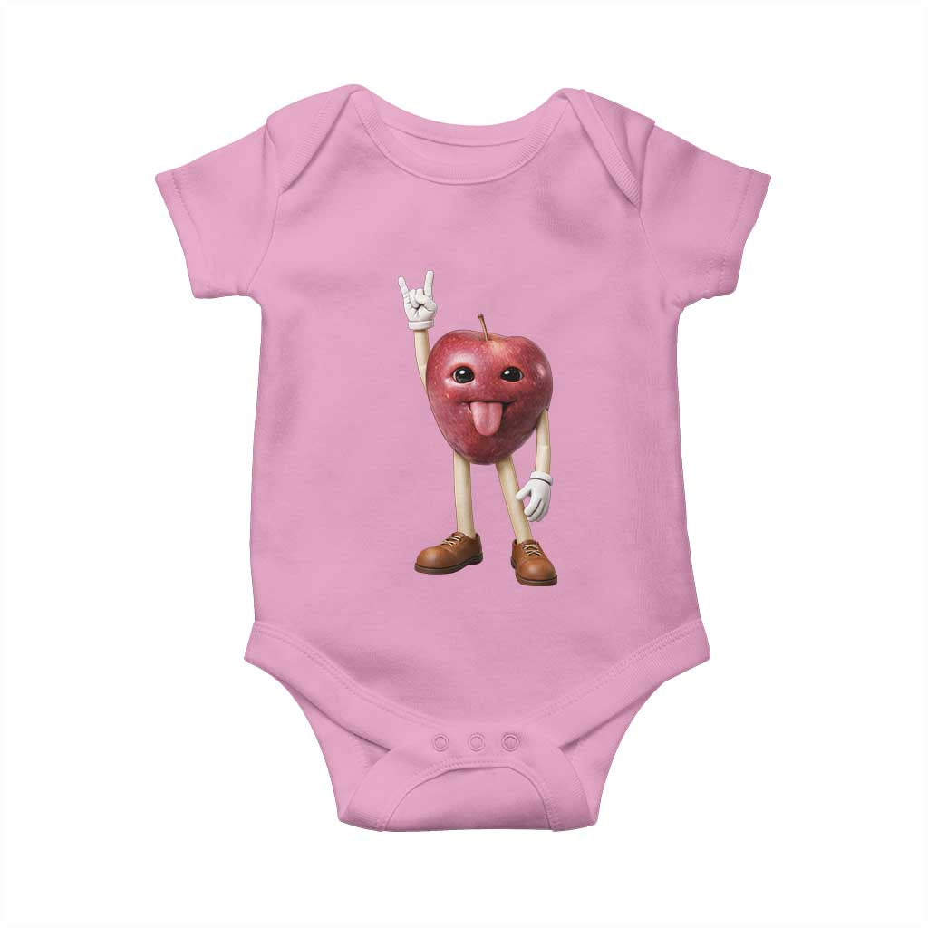Funny Apple With Face Wapple Meme Baby Onesie