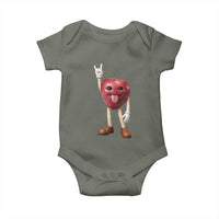 Funny Apple With Face Wapple Meme Baby Onesie