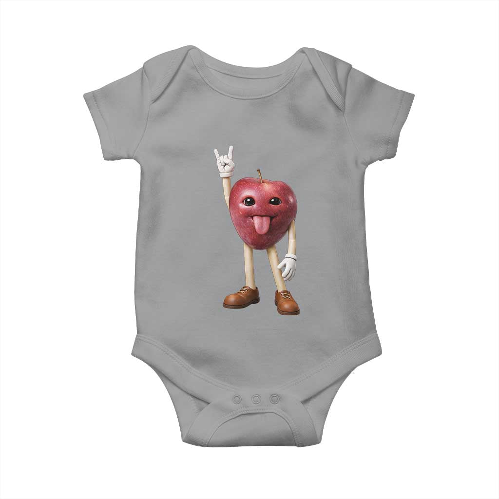 Funny Apple With Face Wapple Meme Baby Onesie