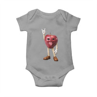 Funny Apple With Face Wapple Meme Baby Onesie