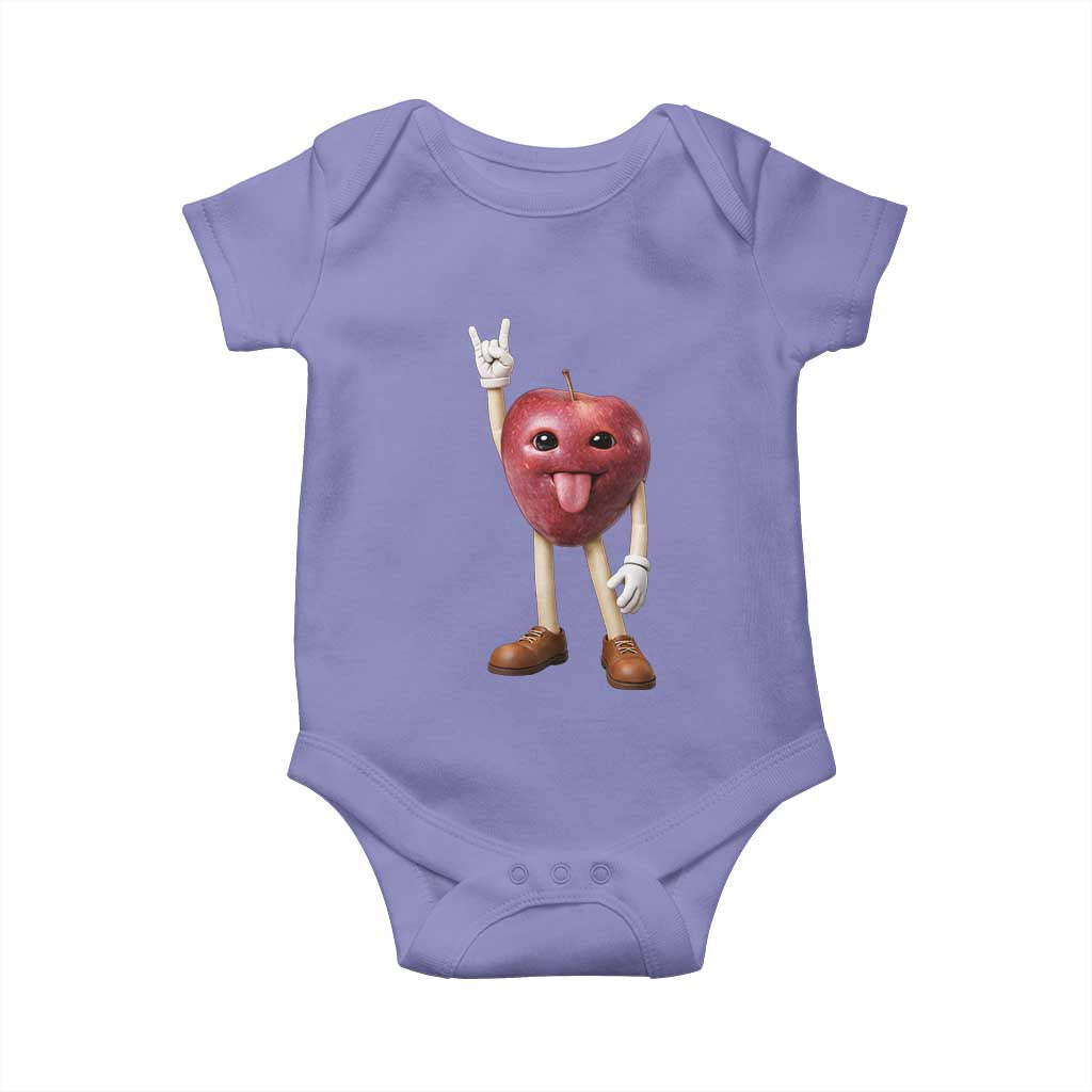 Funny Apple With Face Wapple Meme Baby Onesie