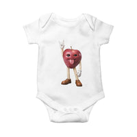 Funny Apple With Face Wapple Meme Baby Onesie