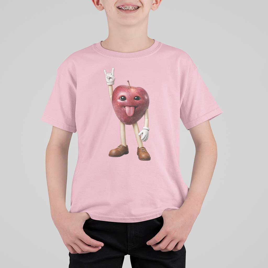 Funny Apple With Face Wapple Meme T Shirt For Kid
