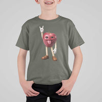 Funny Apple With Face Wapple Meme T Shirt For Kid
