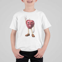 Funny Apple With Face Wapple Meme T Shirt For Kid