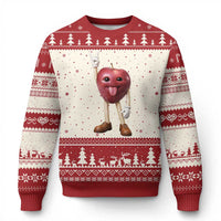 Funny Apple With Face Wapple Meme Ugly Christmas Sweater