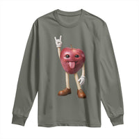 Funny Apple With Face Wapple Meme Long Sleeve Shirt