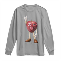 Funny Apple With Face Wapple Meme Long Sleeve Shirt