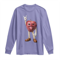 Funny Apple With Face Wapple Meme Long Sleeve Shirt