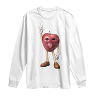 Funny Apple With Face Wapple Meme Long Sleeve Shirt