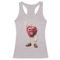 Funny Apple With Face Wapple Meme Racerback Tank Top