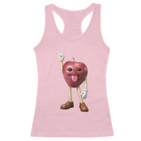 Funny Apple With Face Wapple Meme Racerback Tank Top