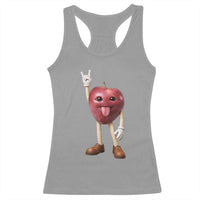 Funny Apple With Face Wapple Meme Racerback Tank Top