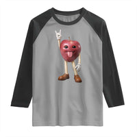 Funny Apple With Face Wapple Meme Raglan Shirt
