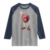 Funny Apple With Face Wapple Meme Raglan Shirt