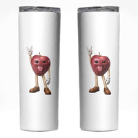 Funny Apple With Face Wapple Meme Skinny Tumbler