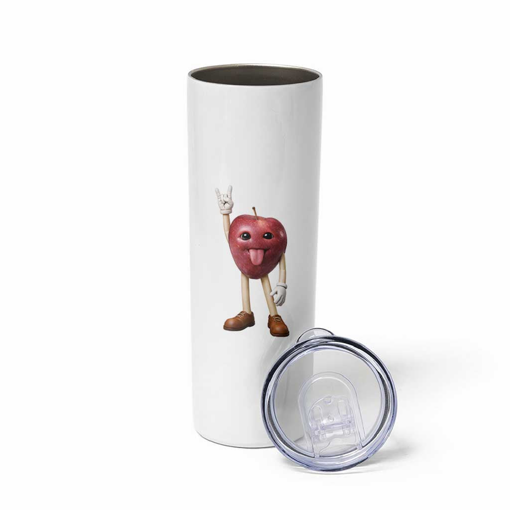 Funny Apple With Face Wapple Meme Skinny Tumbler