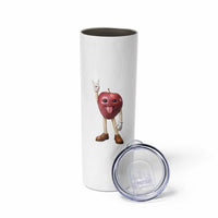 Funny Apple With Face Wapple Meme Skinny Tumbler