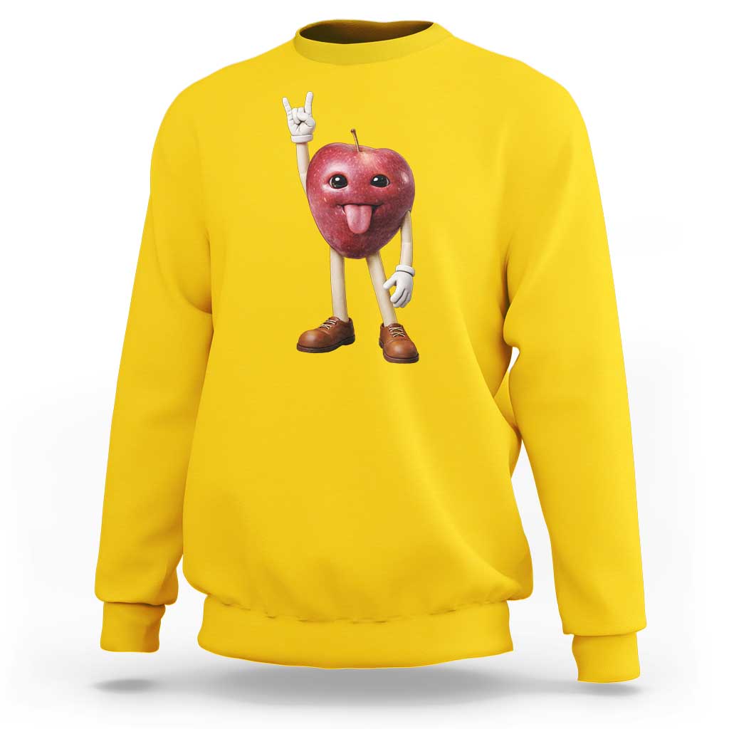 Funny Apple With Face Wapple Meme Sweatshirt