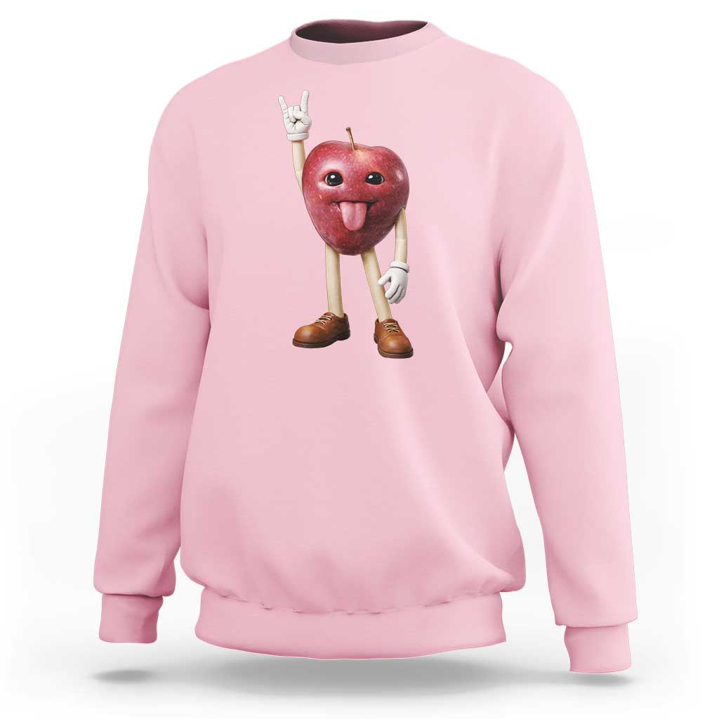 Funny Apple With Face Wapple Meme Sweatshirt