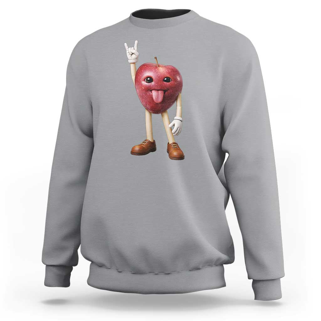 Funny Apple With Face Wapple Meme Sweatshirt