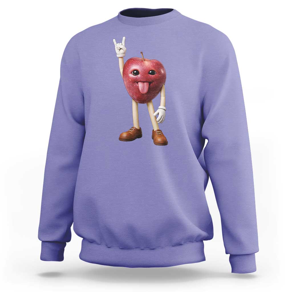 Funny Apple With Face Wapple Meme Sweatshirt