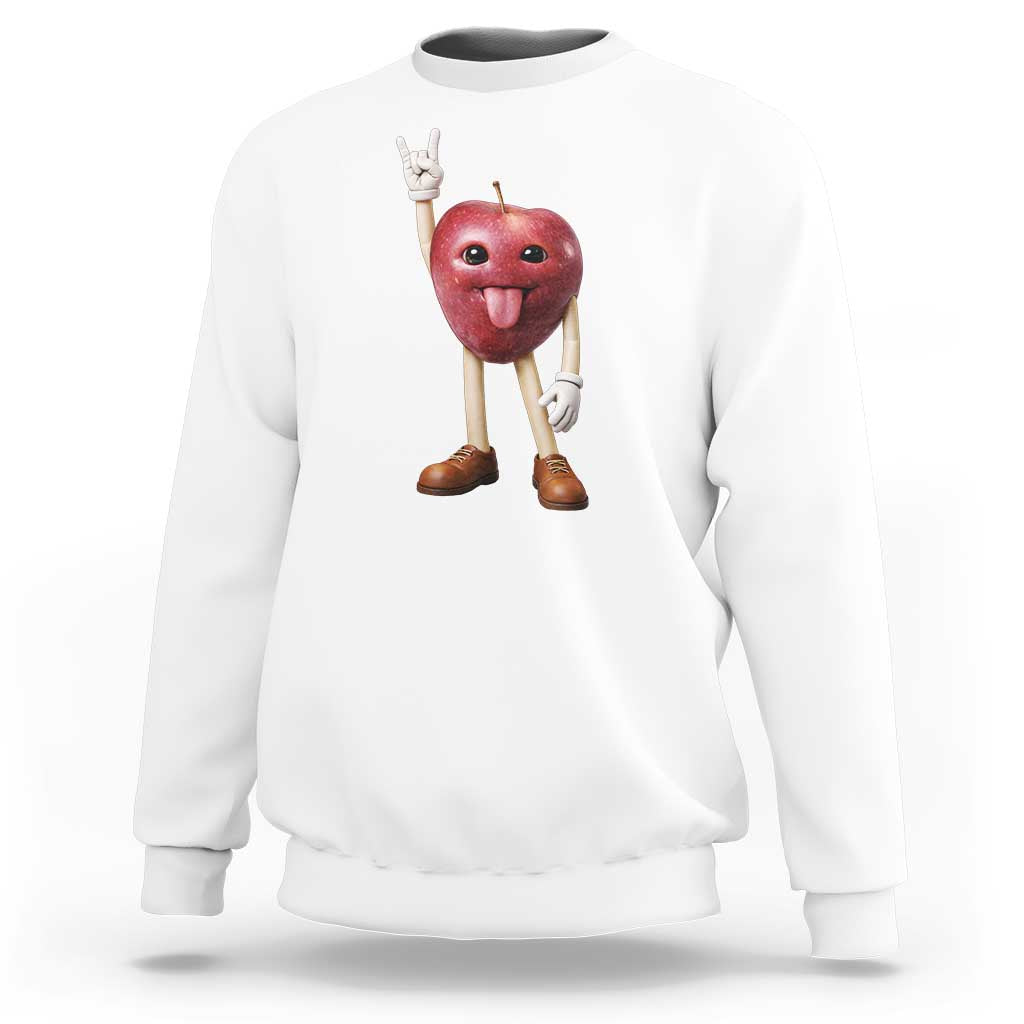 Funny Apple With Face Wapple Meme Sweatshirt
