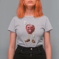 Funny Apple With Face Wapple Meme T Shirt For Women