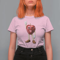Funny Apple With Face Wapple Meme T Shirt For Women