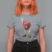 Funny Apple With Face Wapple Meme T Shirt For Women