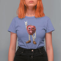 Funny Apple With Face Wapple Meme T Shirt For Women
