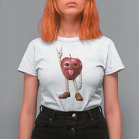 Funny Apple With Face Wapple Meme T Shirt For Women