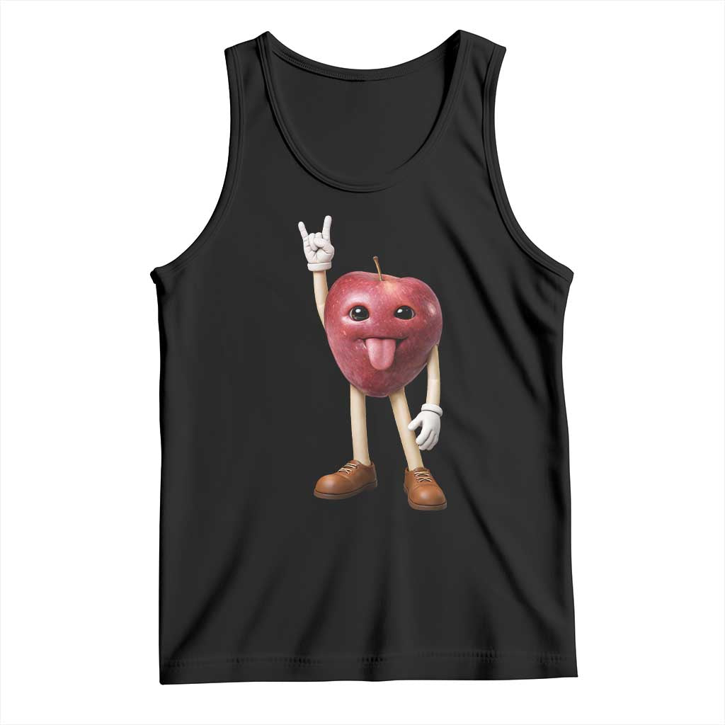 Funny Apple With Face Wapple Meme Tank Top
