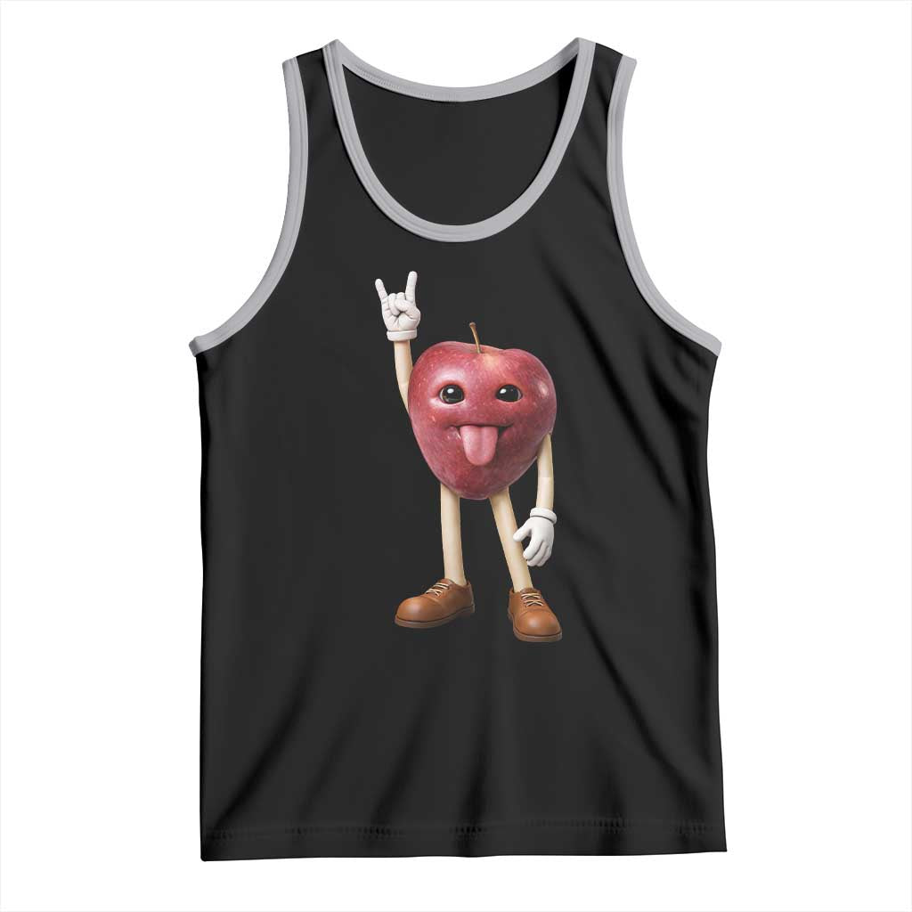 Funny Apple With Face Wapple Meme Tank Top